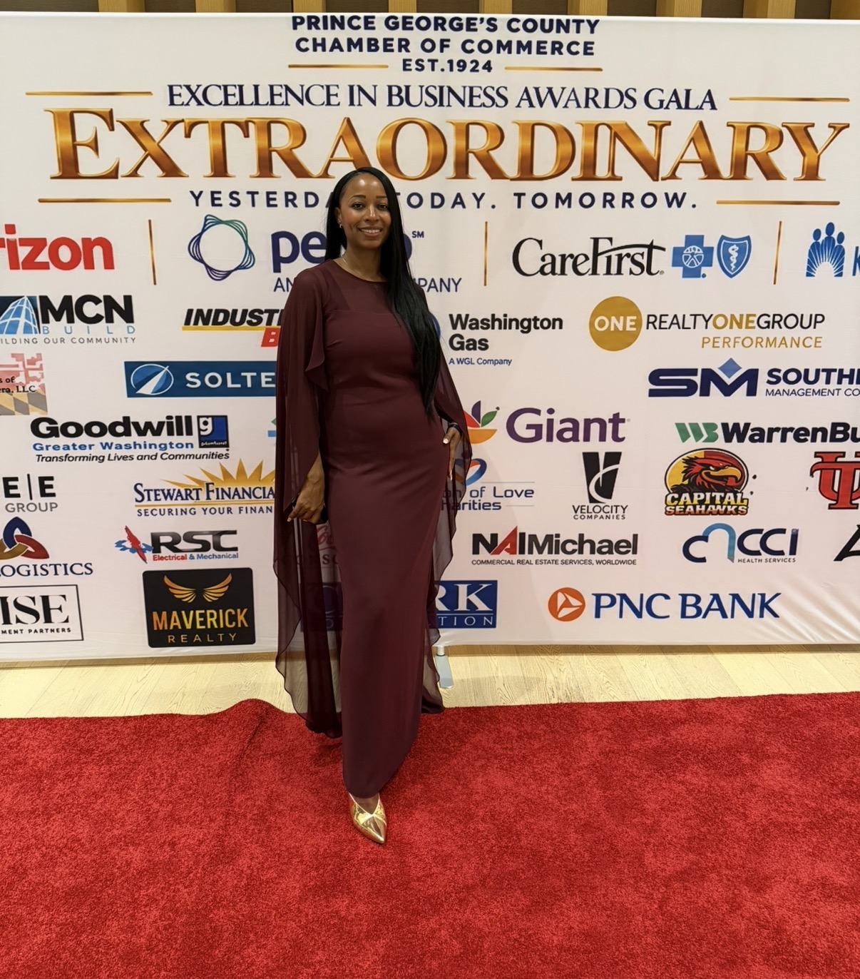 Nichelle Nicole, Founder and CEO, at the Prince George's County Chamber of Commerce Excellence in Business Awards Gala
